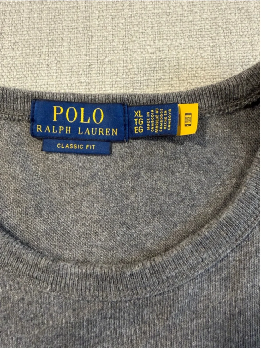 Polo Ralph Lauren men's gray graphic embroidered crest heavy weight T-shirt XL